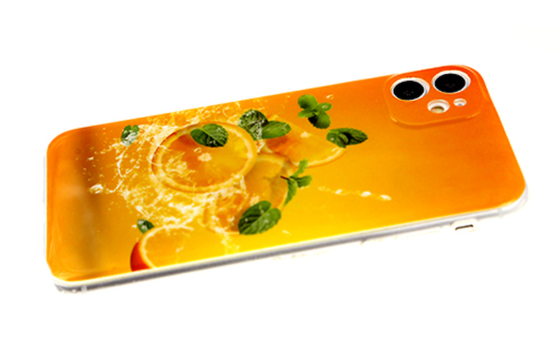 Накладка Xiaomi Redmi 10A желтый с защитой камеры винил Фрукты Лимон