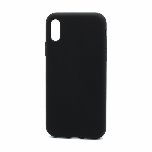 Накладка Apple iPhone X/Xs черный Silicone Case Full без лого