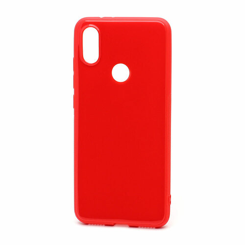 Накладка Xiaomi Mi A2/Mi6X красный глянцевый силикон Однотонный
