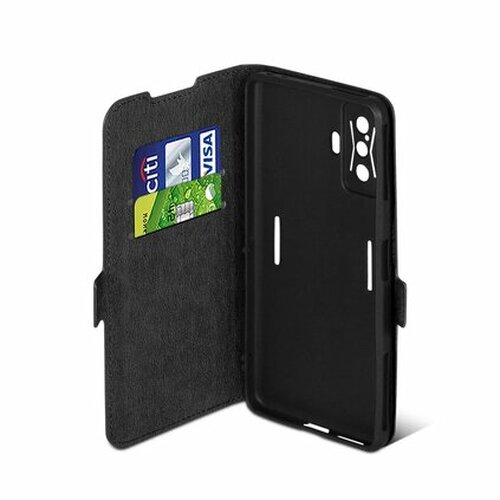 Чехол-книжка Xiaomi Poco F4 GT черный горизонтальный DF - 4