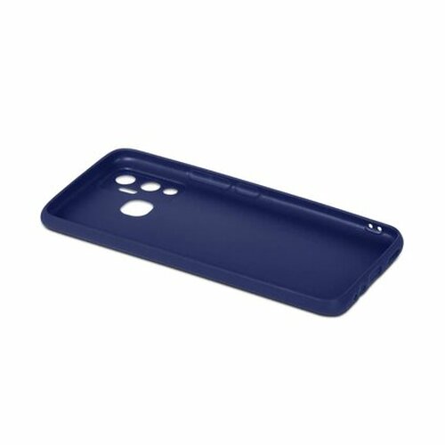 Накладка Infinix Hot 12 Play синий матовый силикон DF Однотонный - 3