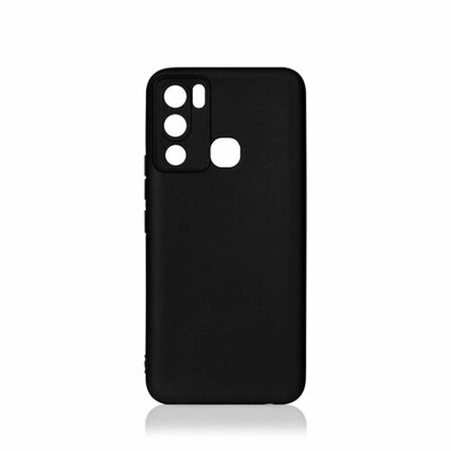 Накладка Infinix Hot 12i черный матовый силикон DF Однотонный