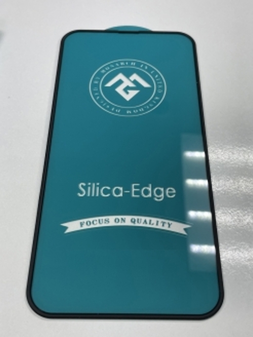 Защитное стекло Apple iPhone 12/12 Pro черный FullGlue Monarch с силиконовыми краями SILICA EDGE