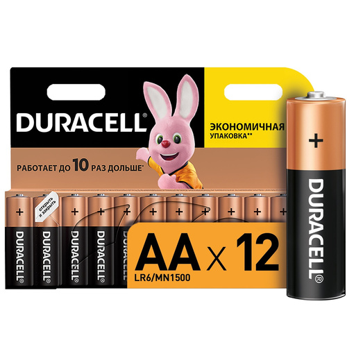 Батарейка Duracell LR06 (AA) BL12 щелочная *