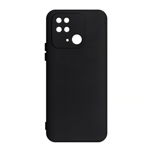 Накладка Xiaomi Redmi 10C черный матовый 1мм силикон Однотонный