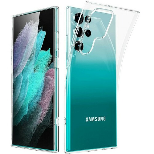Накладка Samsung S22 Ultra прозрачный 1мм силикон