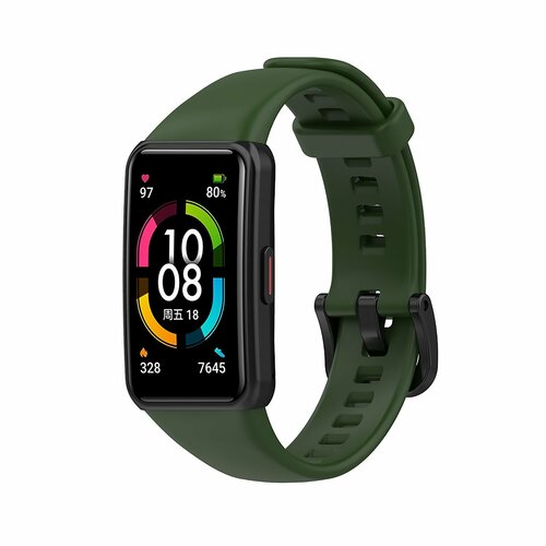 Honor Band 6 силикон зеленый