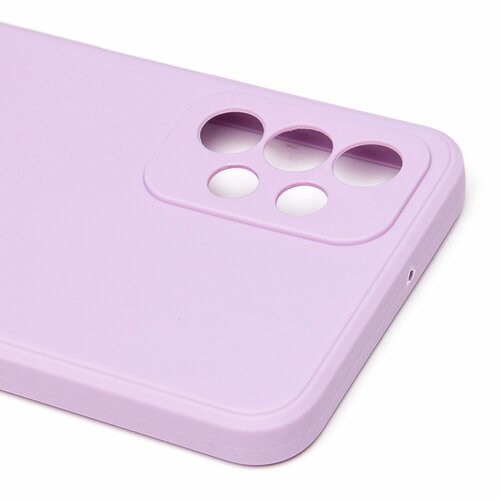 Накладка Samsung A23 сиреневый с защитой камеры Silicone Case Full без лого - 4