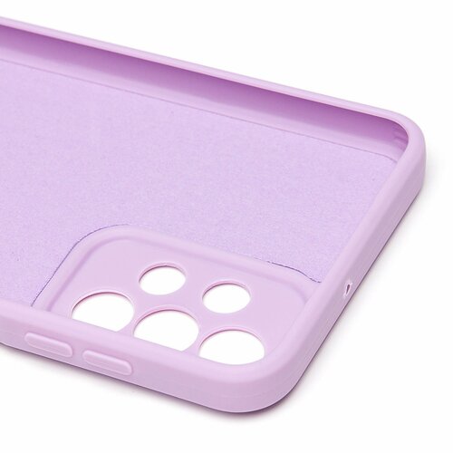 Накладка Samsung A23 сиреневый с защитой камеры Silicone Case Full без лого - 7
