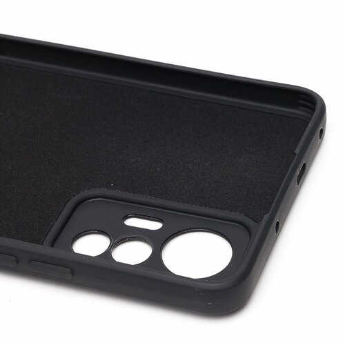Накладка Xiaomi 12 Lite черный Silicone Case Full без лого - 7