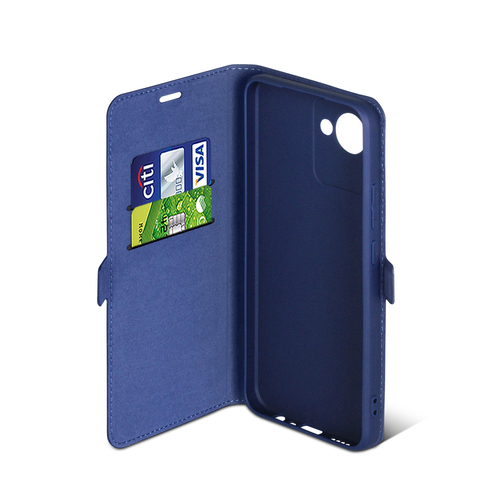 Чехол-книжка Realme C30/Narzo 50i Prime синий горизонтальный DF - 4