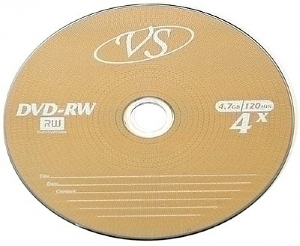 Диск VS DVD-RW 4,7GB 16x в конверте