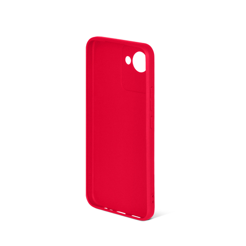 Накладка Realme C30/Narzo 50i Prime красный матовый силикон DF Однотонный - 2