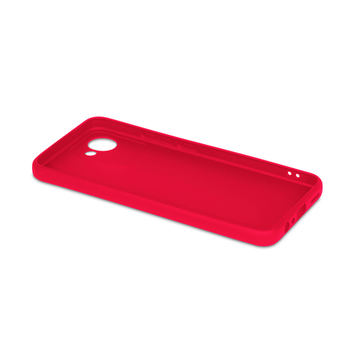 Накладка Realme C30/Narzo 50i Prime красный матовый силикон DF Однотонный - 3