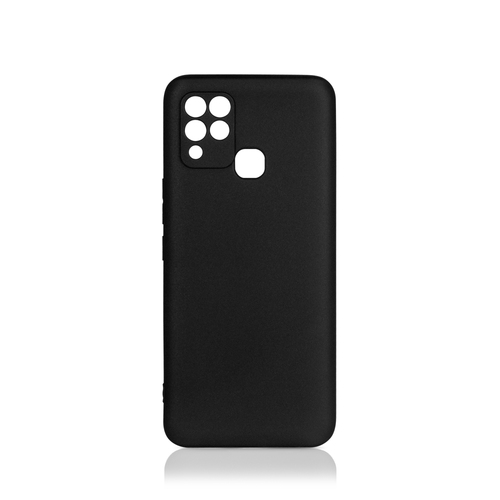 Накладка Infinix Hot 11 черный матовый силикон DF Однотонный