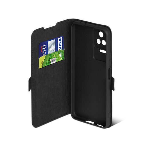 Чехол-книжка Xiaomi Poco F4 5G черный горизонтальный DF - 3
