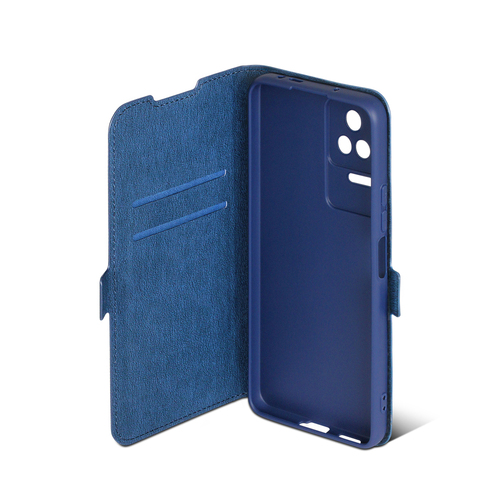 Чехол-книжка Xiaomi Poco F4 5G синий горизонтальный DF - 2