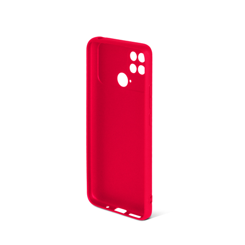 Накладка Xiaomi Poco C40 красный матовый силикон DF Однотонный - 2