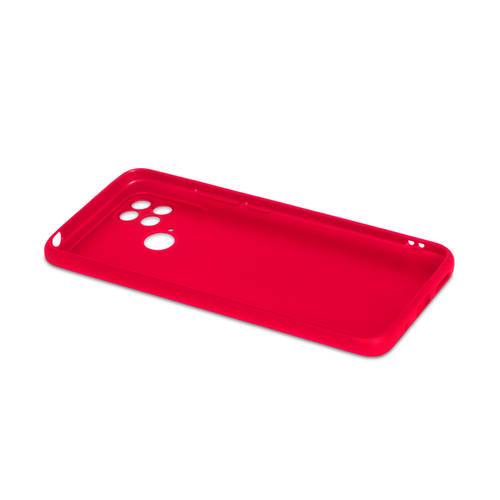 Накладка Xiaomi Poco C40 красный матовый силикон DF Однотонный - 3