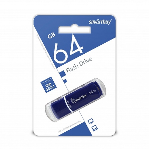 Флешка USB SmartBuy 64GB Crown USB 3.0 синий