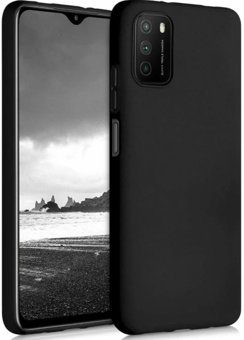 Накладка Xiaomi Poco M4 Pro 5G/Note 11s 5G черный матовый 1мм силикон LuxCase Однотонный