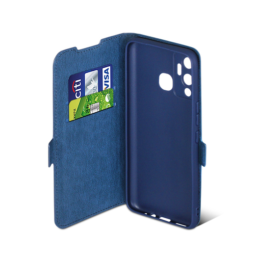 Чехол-книжка Infinix Hot 12 Play синий горизонтальный DF - 4