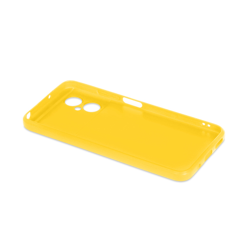 Накладка Xiaomi Poco M4 желтый матовый силикон DF Однотонный - 3