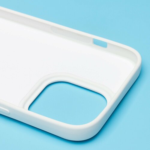 Накладка Apple iPhone 14 Pro Max белый Silicone Case Full без лого - 5