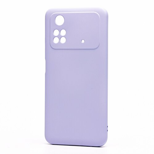 Накладка Xiaomi Poco M4 Pro 4G сиреневый Silicone Case Full без лого - 2