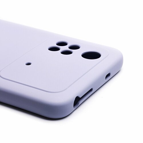 Накладка Xiaomi Poco M4 Pro 4G сиреневый Silicone Case Full без лого - 3