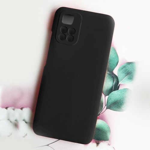 Накладка Xiaomi Poco M3 Pro/Redmi Note 10T/Note 10 5G черный с защитой камеры Silicone Case Full без лого