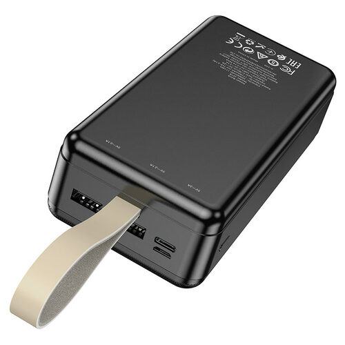 Внешний аккумулятор 30000 mAh HOCO J91B 2USB+Type-C черный LED индикатор - 2