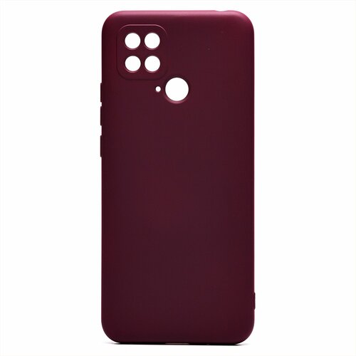 Накладка Xiaomi Poco C40 бордовый Silicone Case Full без лого