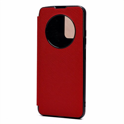 Чехол-книжка Xiaomi Poco X4 GT/Redmi Note 11T Pro красный горизонтальный с окном Book Cover - 2