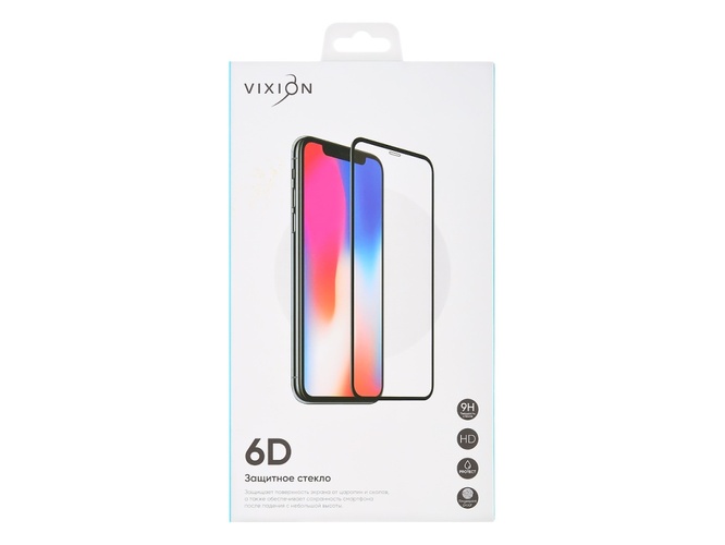 Защитное стекло Samsung A11/M11/VIVO Y50/Y30 черный FullGlue Vixion - 2