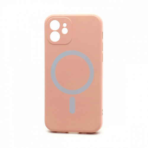 Накладка Apple iPhone 11 пудровый Soft Touch с бортиком вокруг камеры силикон SafeMag