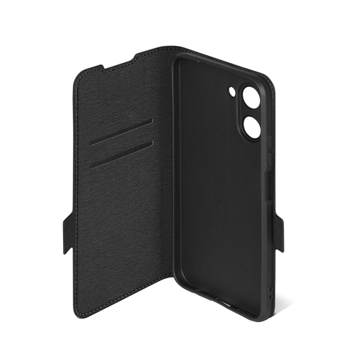 Чехол-книжка Realme C33 черный горизонтальный DF - 3