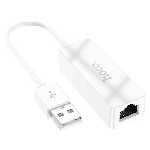 Переходник USB 2.0(п) - RJ-45(м) Hoco UA22 белый