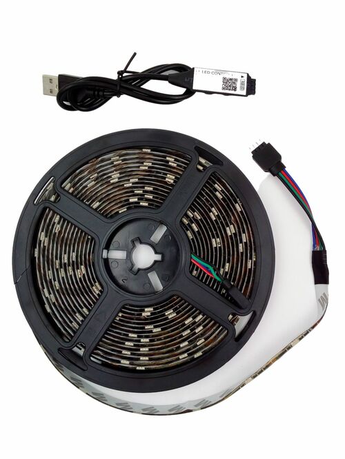Светодиодная лента No brand 5050 IP65 RGB 2 м USB с BLUETOOTH