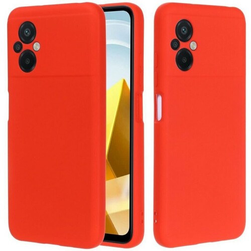 Накладка Xiaomi Poco M5 красный Silicone Case Full без лого