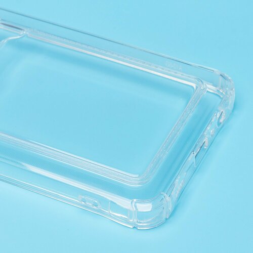 Накладка Samsung A12/M12 прозрачный с визитницей силикон С кардхолдером - 4