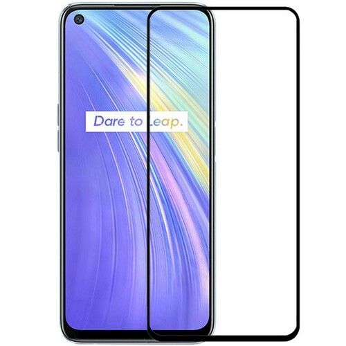 Защитное стекло Realme 6/6S/7 черный FullGlue тех.пак