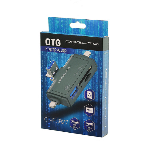 Картридер Орбита OT-PCR27 USB/microUSB/Type-C/Lightning 8-pin, microSD/SD/TF - 5