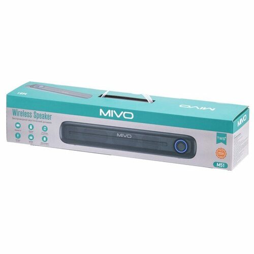 Колонка Бумбокс Mivo M51 TF/AUX/USB/bluetooth 12Вт черный саундбар - 4