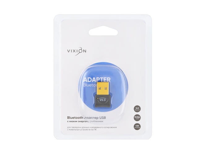 Адаптер Bluetooth Vixion 7690 5.0 mini черный