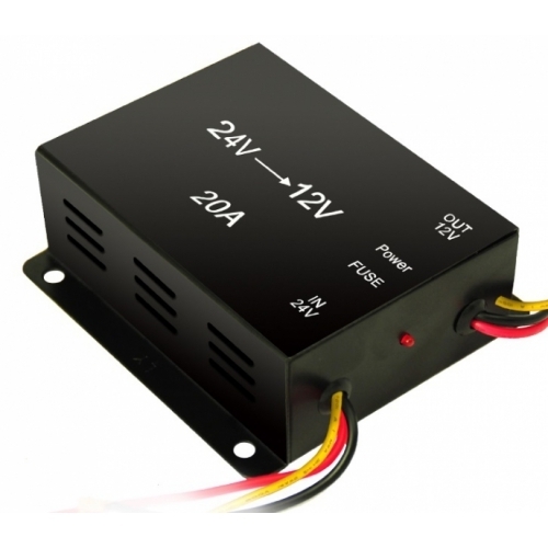 Автомобильный преобразователь напряжения с 24V на 12V 15A
