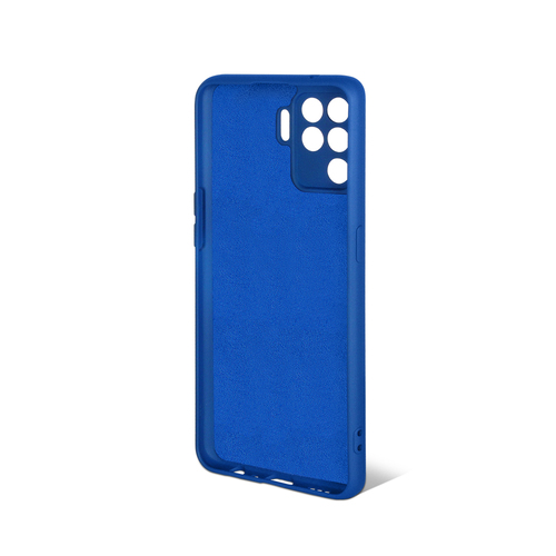 Накладка Oppo Reno 5 Lite синий DF Silicone Case без лого - 2