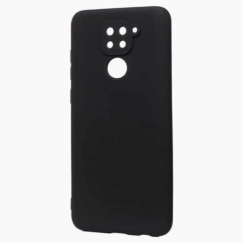 Накладка Xiaomi Redmi Note 9 черный с защитой камеры Silicone Case Full без лого - 2