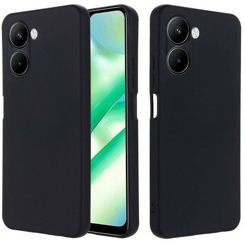 Накладка Realme 10 черный матовый 1мм силикон Однотонный