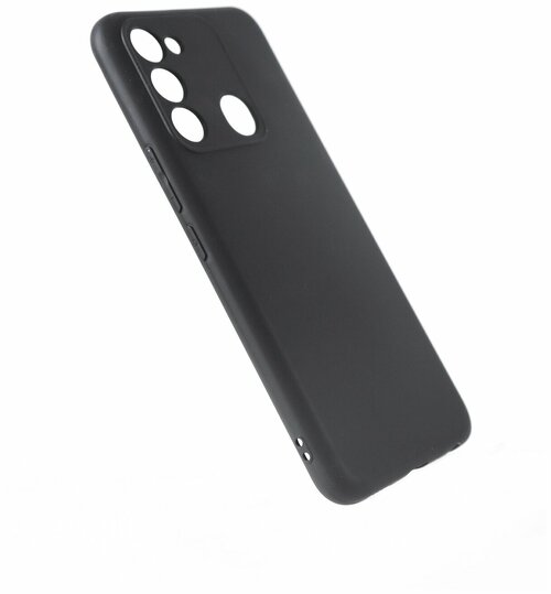 Накладка Tecno Spark 8C/Go черный матовый 1мм силикон Однотонный - 2